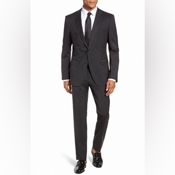 BOSS Hugo Boas Slim Fit 2pc Suit Medium Grey 42R - Picture 1 of 16